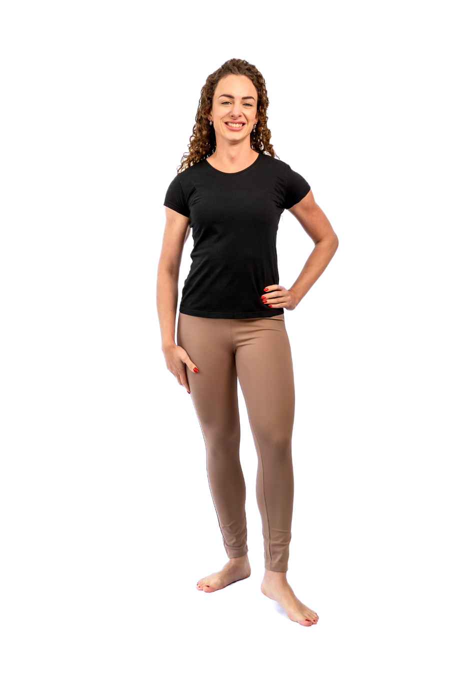Camiseta Feminina 100% Algodão Premium Slim preta