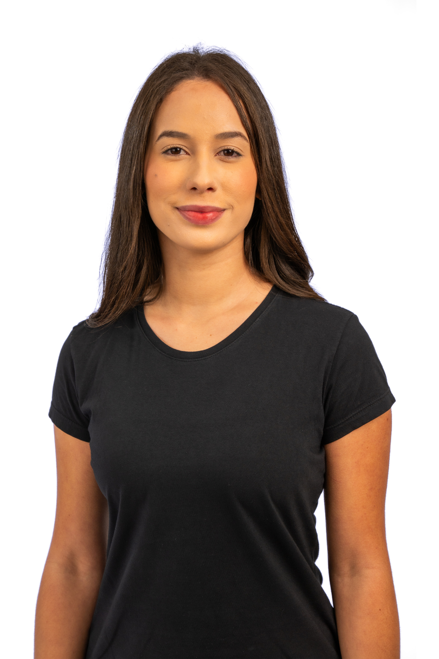 Camiseta Feminina 100% Algodão Premium Slim preta