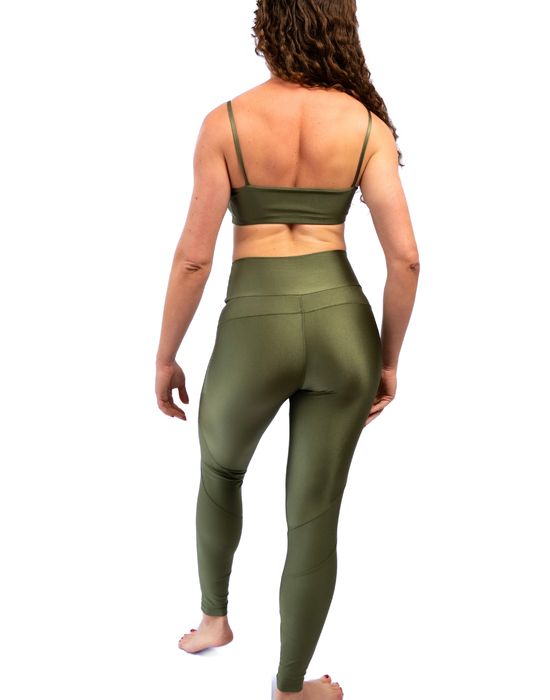 Legging Shine Peformance Verde Floresta Curvas