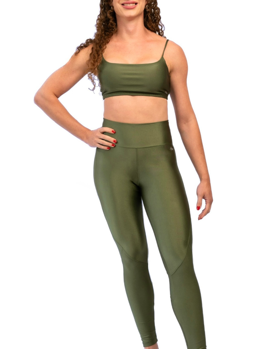 Legging Shine Peformance Verde Floresta Curvas