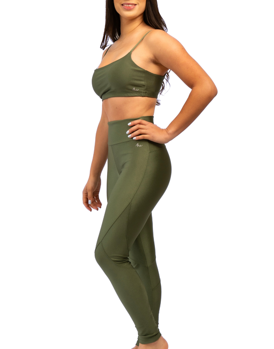 Legging Shine Peformance Verde Floresta Curvas