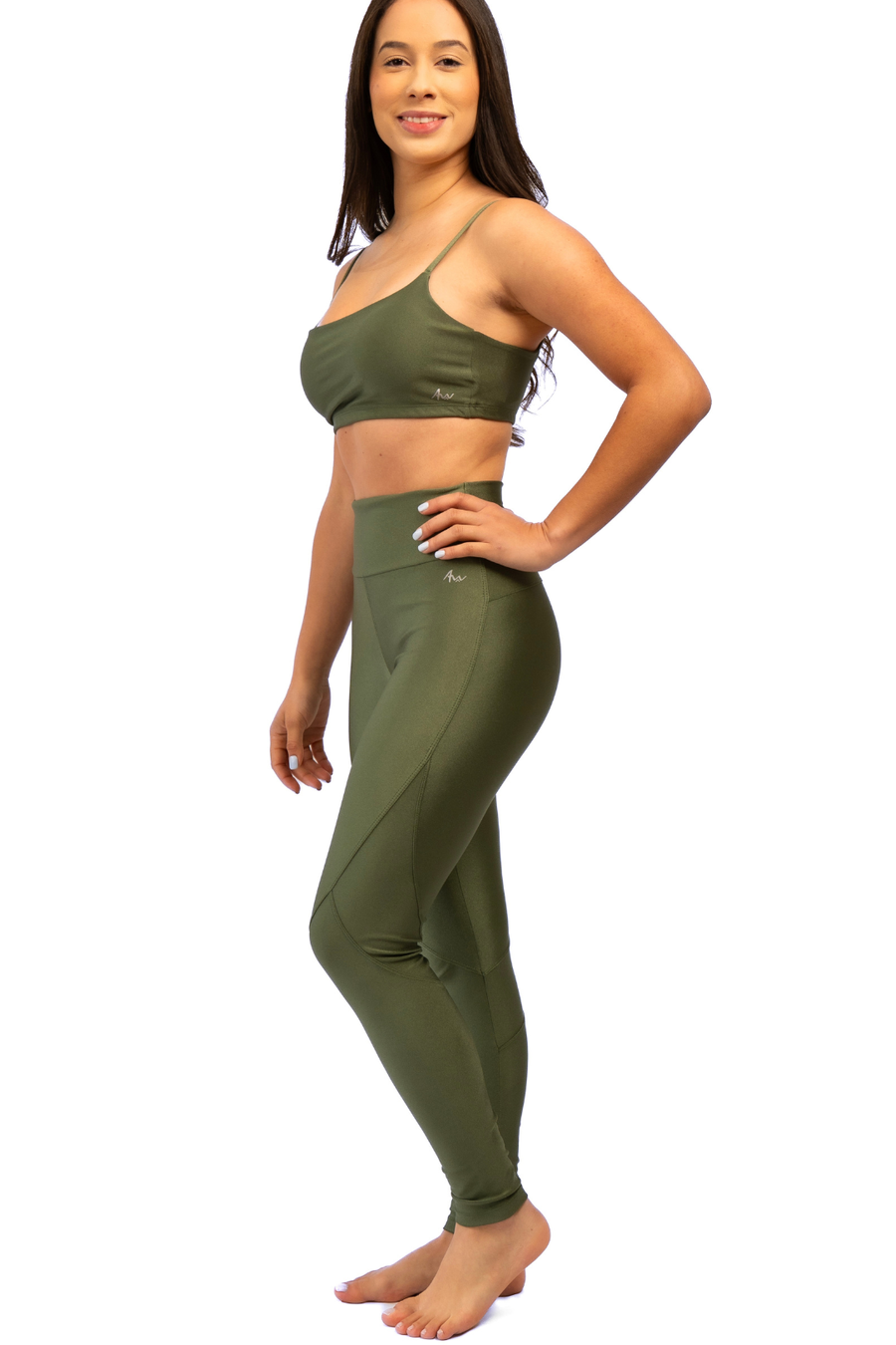 Legging Shine Peformance Verde Floresta Curvas