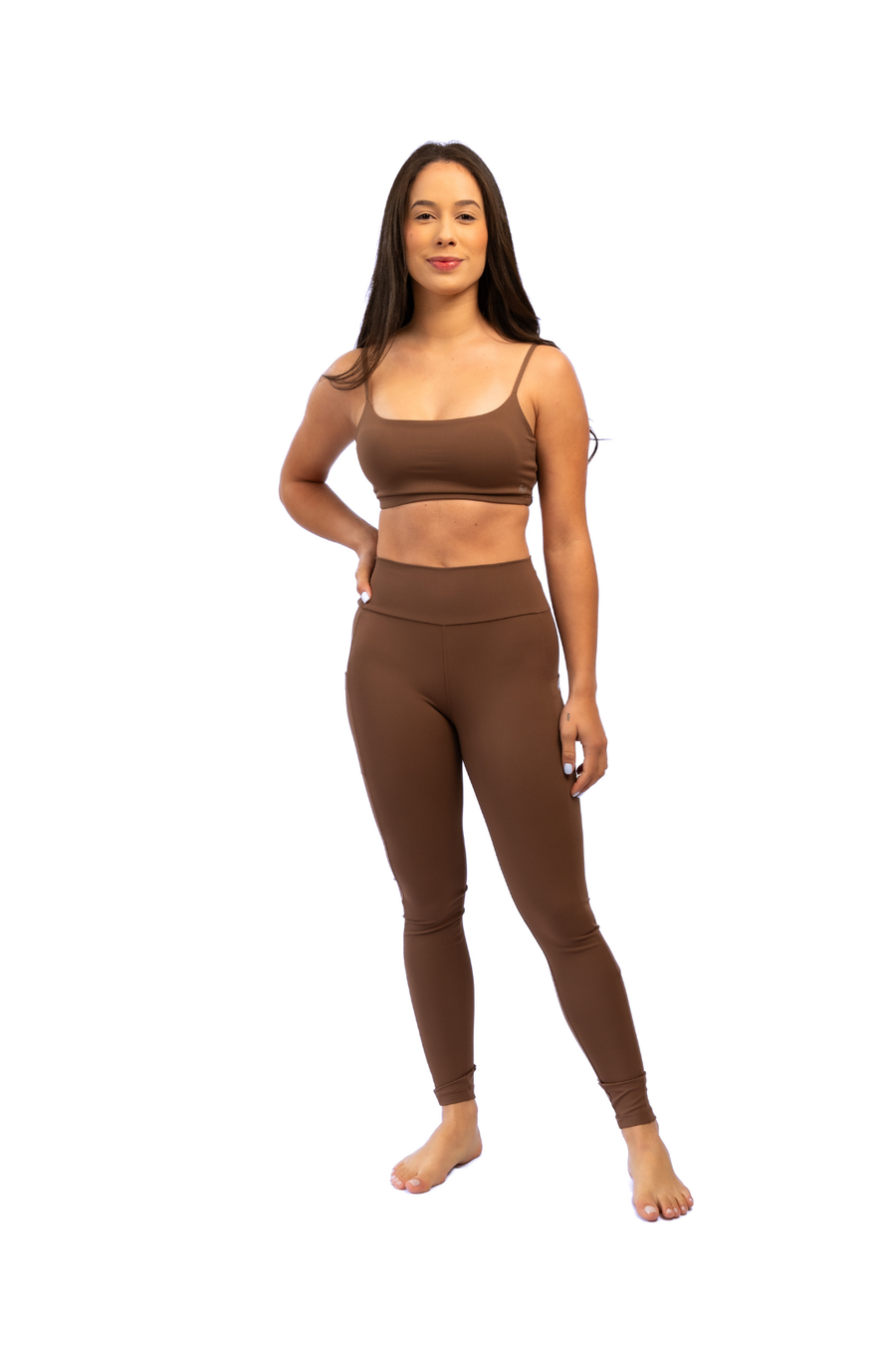 Legging High Performance Marrom Cacau